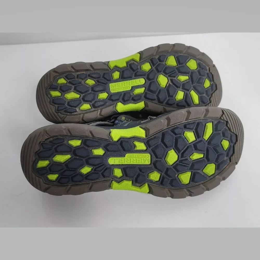 MERRELL Youth Boys Kids Hiking Waterproof Water Shoes Sandals 4 Blue Hydro Green